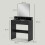 Homcom Tocador de Maquillaje Negro 75 x 38 x 135 cm 3