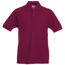 (14-15, Burgundy) Fruit of the Loom Childrens/Kids Pique Short-Sleeved Polo Shirt