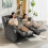 Homcom Sillón Reclinable Manual Gris 145 x 100 x 102 cm 5