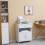 Vinsetto Armario para Impresora Blanco 60 x 39 x 80 cm 5