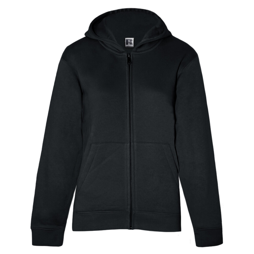 Russell (11-12 Years, Black) Kids/Childrens Authentic Zip Hooded Sweatshirt