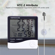 2X Digitale Binnenthermometer, Hygrometer voor Thuis, Nauwkeurige Buitentemperatuurmeter, Vochtigheidsmeter en Indicatorthermometer