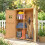 Outsunny Cobertizo de Madera Marrón 127.5 x 50 x 164 cm 6