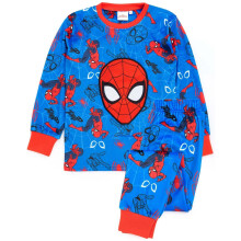 (9-10 Years, Blue/Red) Spider-Man Childrens/Kids Fleece Long Pyjama Set