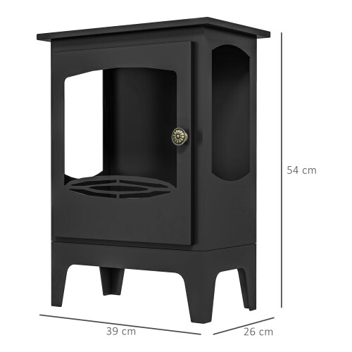 Homcom Chimenea de Etanol Negro 39 x 26 x 54 cm 2