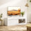 Homcom Mueble de TV Blanco 140 x 40 x 48 cm 5