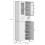 Homcom Alacena de Cocina Blanco 61 x 35 x 168.5 cm 6