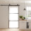 Homcom Puerta Corredera Negro 91.4 x 4 x 203.2 cm 2