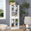 Homcom Estantería para Libro Blanco 60 x 26 x 158 cm 3
