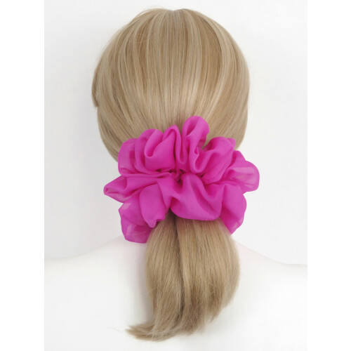 Soft Chiffon Scrunchies 38 Colors Large Ponytail Holders 1