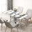 Homcom Mesa Cocina Plegable Blanco 120 x 60 x 75 cm 6