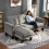 Homcom Sofá Chaise Longue Gris 186 x 130 x 84 cm 3