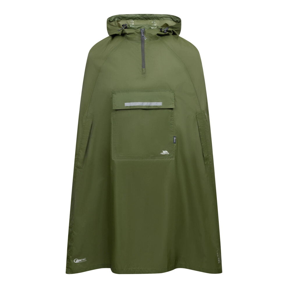 Trespass (Xl, Moss) Qikpac Unisex Hooded Waterproof Packaway Poncho