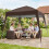 Outsunny Carpa Plegable Marrón 240 x 240 x 250 cm 2