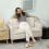Homcom Sofá Dos Plaza Beige 117 x 62 x 78 cm 5