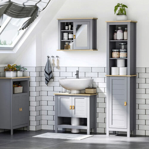 Conjunto de Baño Gris 39 x 30 x 168 cm 1