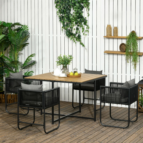 Outsunny Muebles de Jardín Bicolor 110 x 110 x 75 cm 2