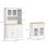 Homcom Alacena de Cocina Blanco 100 x 40 x 180 cm 3
