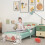 ZONEKIZ Cama Infantil Verde 143 x 77 x 60 cm 3