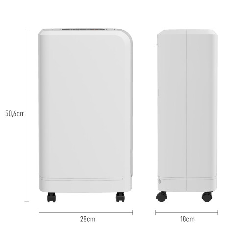 Homcom Deshumidificador Blanco 28 x 18 x 50.6 cm 2