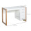 Homcom Mesa de Escritorio Blanco 112.5 x 50 x 75.5 cm 6