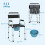Homcom Silla con Inodoro Negro 52.5 x 46 x 97 cm 5