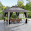 Outsunny Carpa Plegable Gris 392 x 392 x 283 cm 3