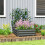Outsunny Jardinera con Celosía Gris 80 x 115 x 125 cm 2