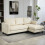 Homcom Sofá Chaise Longue Beige 214 x 134 x 87 cm 5