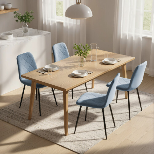 Homcom Sillas de Comedor Azul 45 x 54 x 87 cm 1