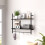 Homcom Estante de Pared Negro 80 x 24 x 65 cm 6