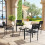 Outsunny Sillas de Comedor Negro 55 x 60 x 83 cm 6