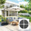 Outsunny Base para Sombrilla Negro 100 x 100 x 8 cm 5