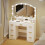 Homcom Tocador de Maquillaje Blanco 110 x 40 x 150 cm 2