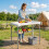 Outsunny Mesa Plegable Camping Blanco 108 x 58 x 92 cm 5