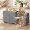 Homcom Isla de Cocina Gris 189.2 x 50 x 87.8 cm 4