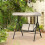Outsunny Columpio de Jardín Beige 140 x 118 x 162 cm 5