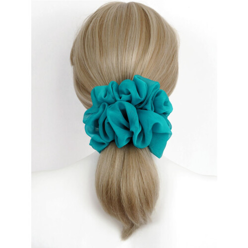 Soft Chiffon Scrunchies 38-Color Large Ponytail Holders 2