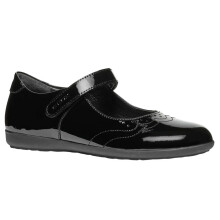 (13 UK Child, Black Patent) Geox Girls J Iberide A School Shoes