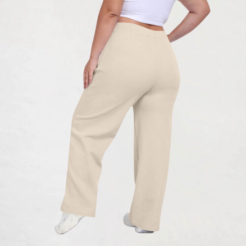 Women's Plus Size Casual Pants Drawstring Waist Solid Color 2