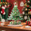 Crystal Glass Christmas Tree Ornament Blue Pink 2