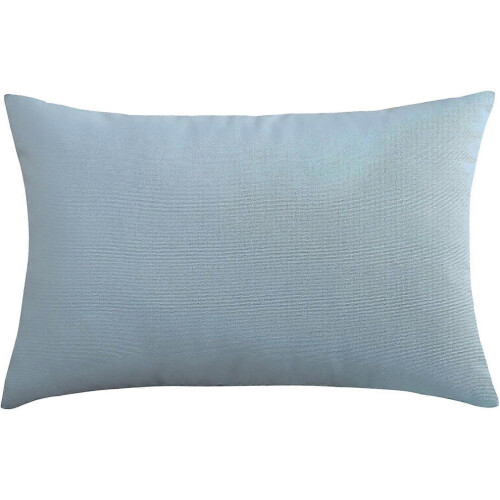 (As show, One size) Fundas de cojín lisas de algodón, 30 x 45 cm, azul claro 1
