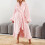 Women's Fleece Robe Solid Pink M 2