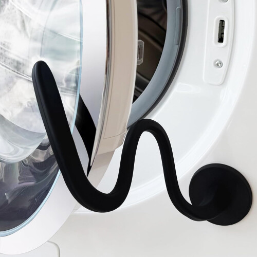 Magnetic Washer Door Prop Holder Black 1