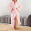 Women's Fleece Robe Solid Pink M 7