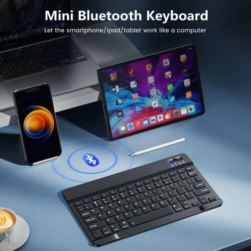 Bluetooth Keyboard and Mouse Set Spanish English 10-inch 2