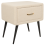 Beliani 1 Drawer Bedside Table FLAYAT Boucle Beige 6