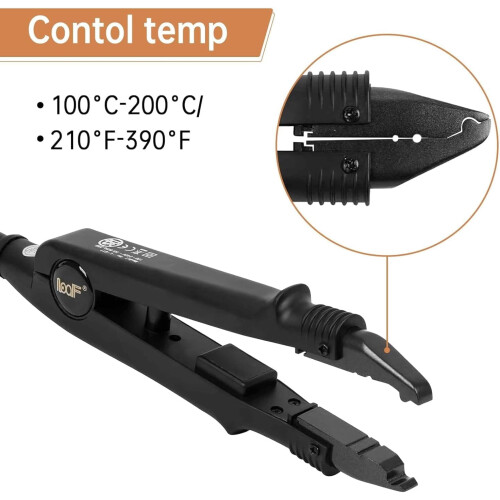 Hair Extension Iron Connector Wand Black 2