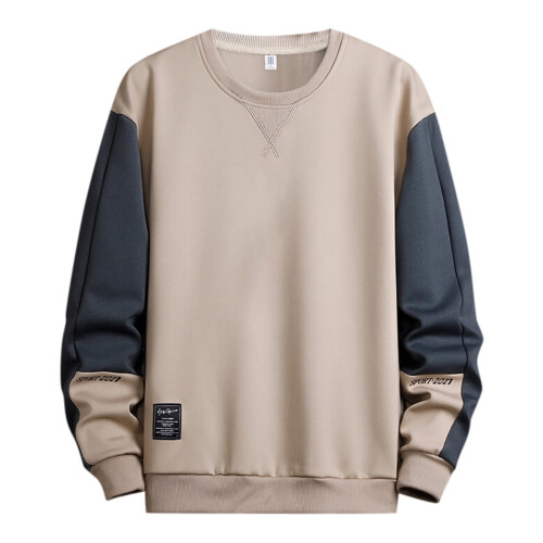 Men's Graphic Long Sleeve Pullover Sweatshirt Color Block 1