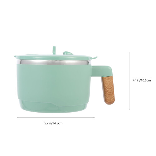 Insulated Noodle Bowl with Lid Light Green 1 Piece 1